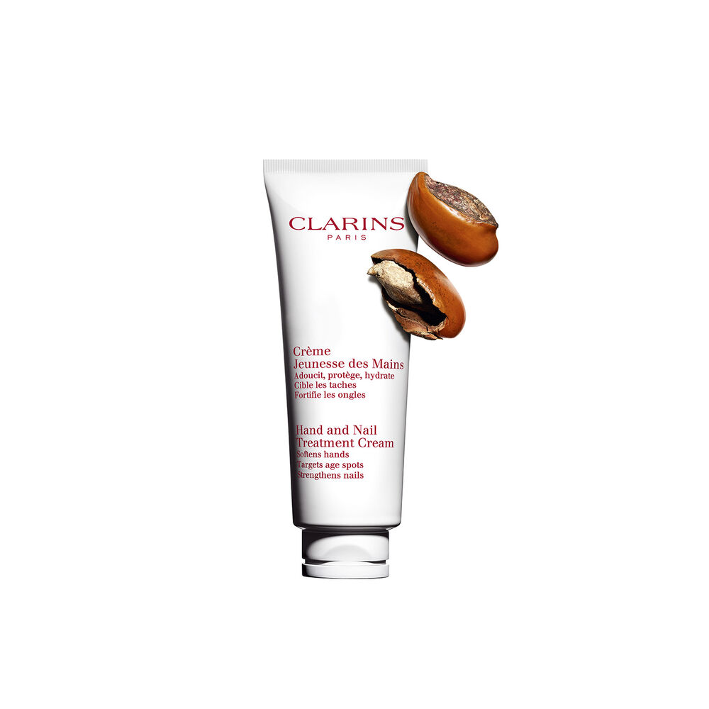 Hand and Nail Treatment Cream  packshot with ingredients