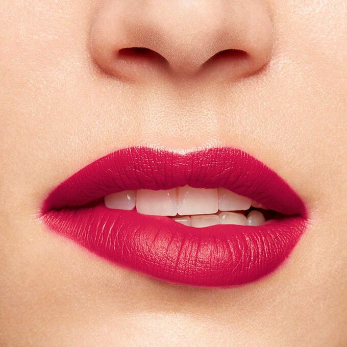 Close-up of a woman&rsquo;s lips, showcasing the hydration and colour results after applying Joli Rouge in Shade 742 V