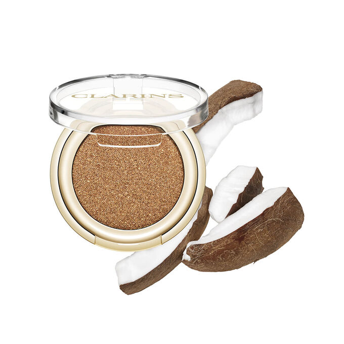 Gold eyeshadow shade with coconut ingredient