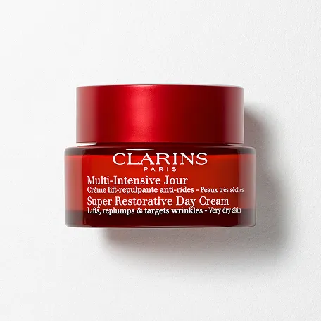 Super Restorative Day Cream All Skin Types packshot, that helps replenish and visibly improve slackening