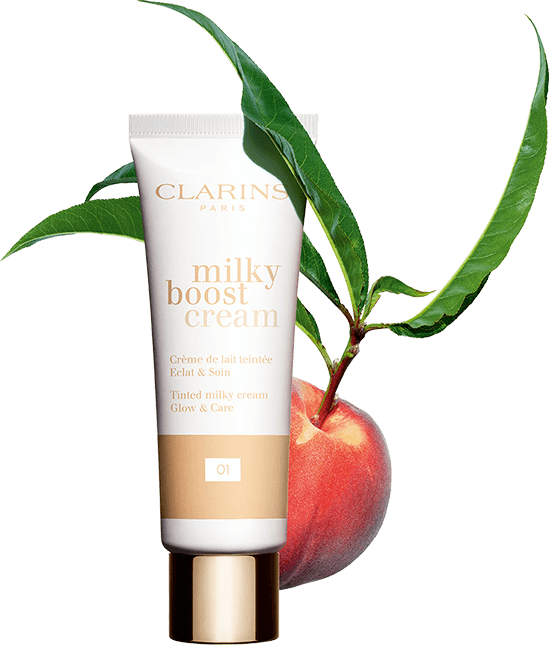 Milky Boost Cream with peach packshot