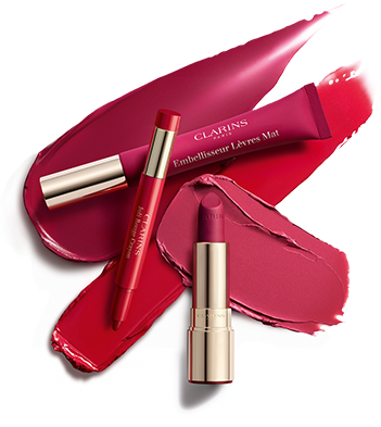 The three new products from the collection: Joli Rouge Crayon, Lip Perfector and Joli Rouge Velvet