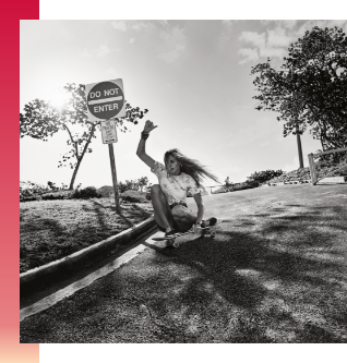 Woman skateboarding Woman skateboarding