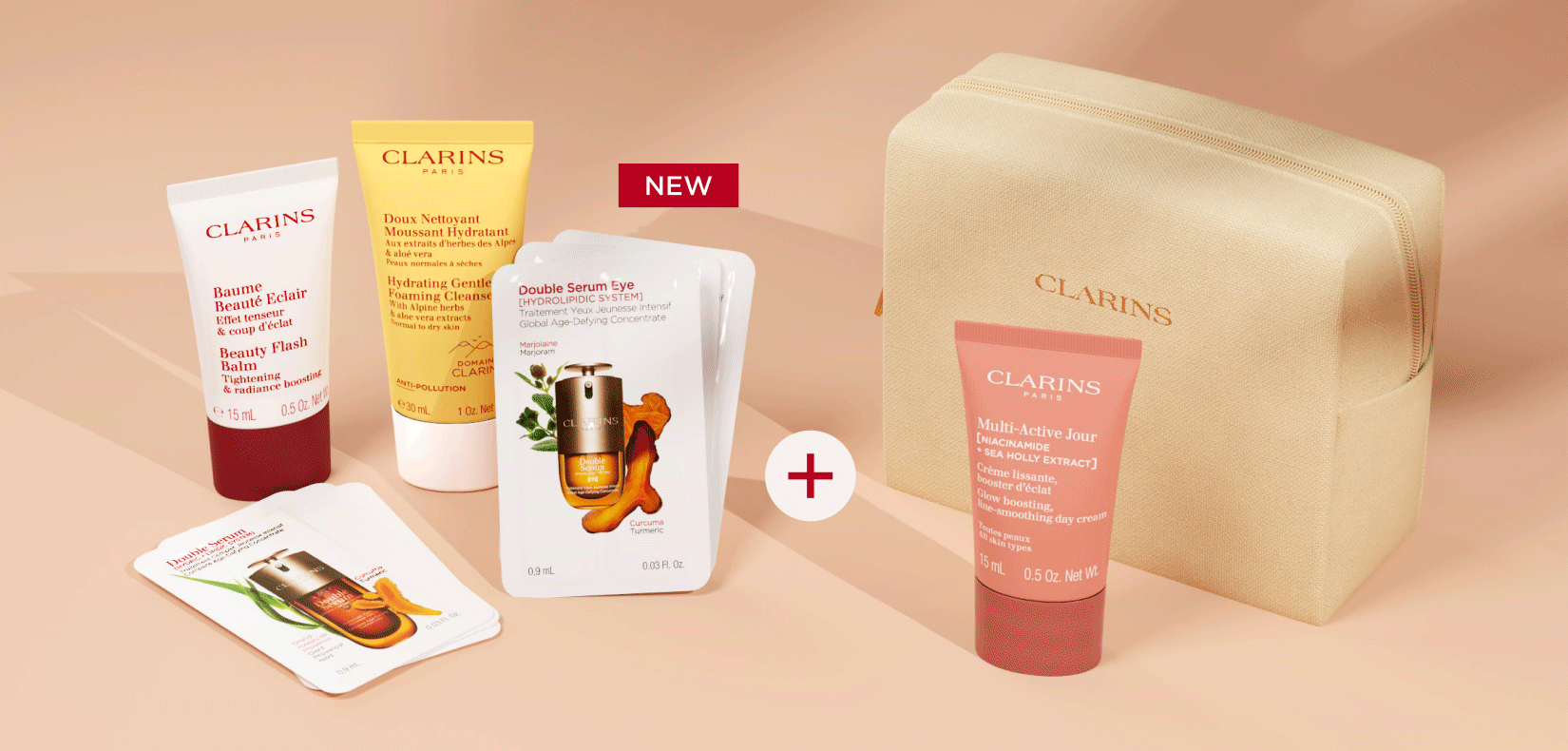 Receive up to €104 worth of Clarins skincare, free